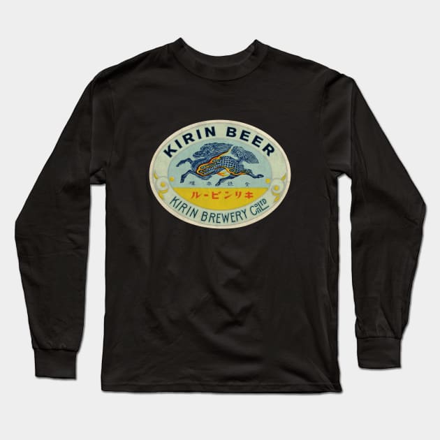 Vintage Kirin Beer 2 by Buck Tee Long Sleeve T-Shirt by Buck Tee